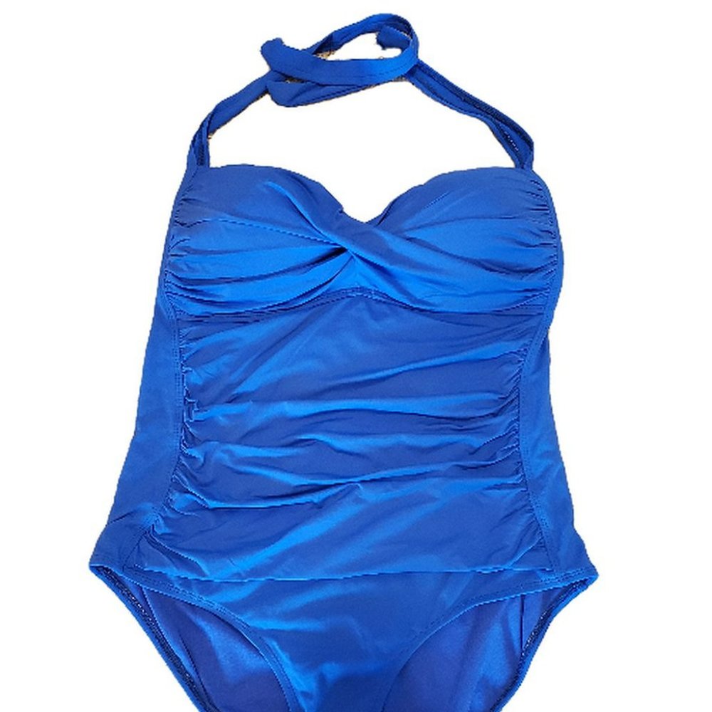 Liz Claiborne Swimsuit Halter 1-Piece 20W